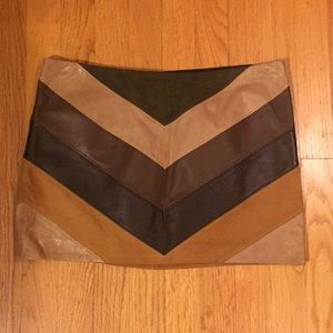 Haute Hippie leather/suede mini skirt
